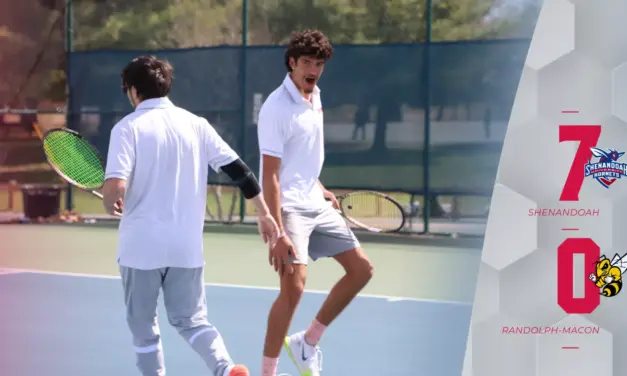 Men’s Tennis Swarms Yellow Jackets in Shutout Win