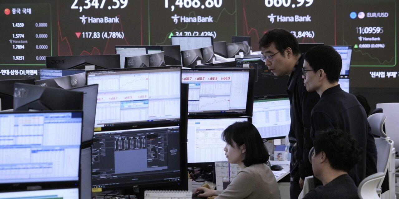 US stocks dip after careening through a manic day following Trump’s latest tariff threat