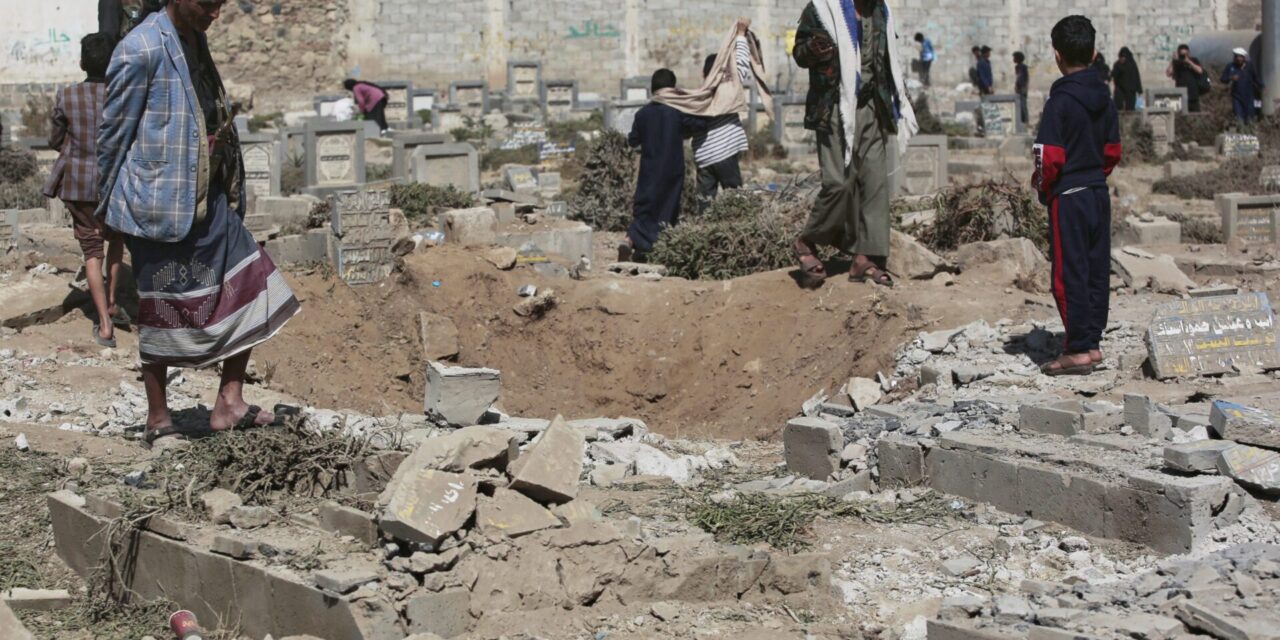 US airstrikes killed 12 people in Yemen’s capital, the Houthi rebels say