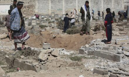 US airstrikes killed 12 people in Yemen’s capital, the Houthi rebels say
