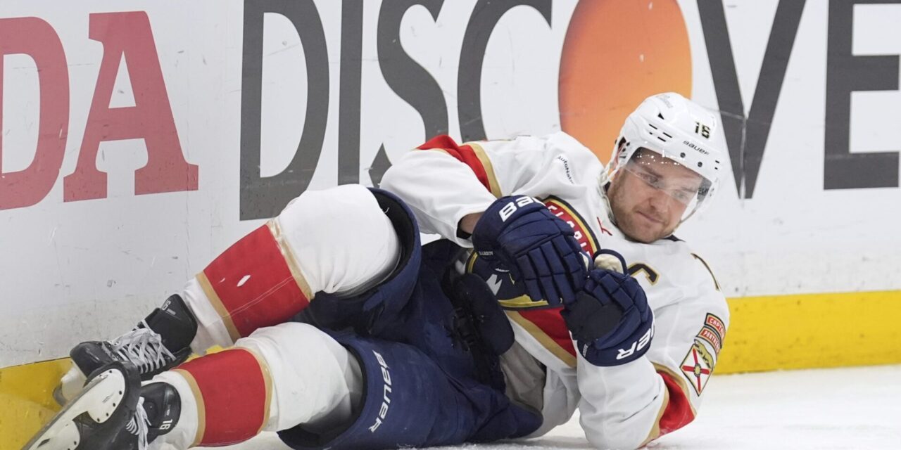 Barkov misses final 10 minutes of Panthers’ win after taking hit from Lightning’s Hagel