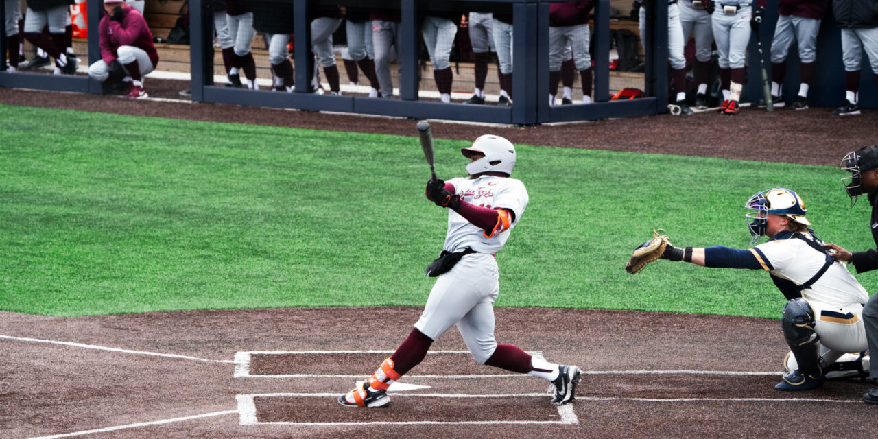 Davis, Watson unite for eight RBIs as Hokies clinch series at Notre Dame