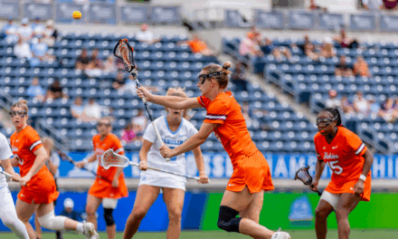 Grace New, Lauren Render tally hat tricks as Hokies fall to top-seeded UNC 19-9 Wednesday