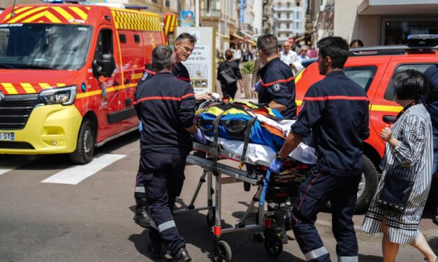Palm tree falls on a person at Cannes Film Festival