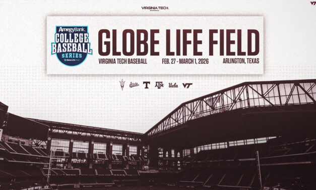 Virginia Tech to play in 2026 Amegy Bank College Baseball Series at Globe Life Field