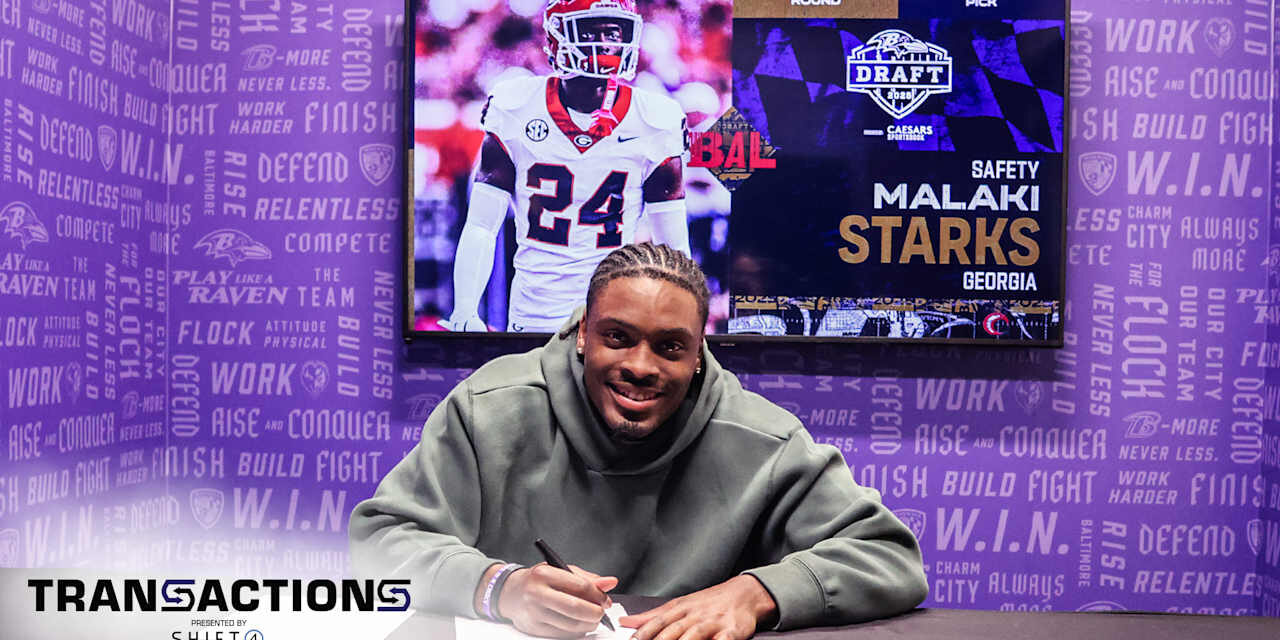 Malaki Starks Signs Ravens Rookie Contract