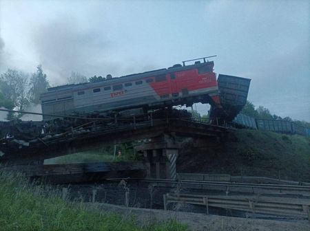 Bridge collapses in Russia’s Kursk region as freight train passes, regional governor says