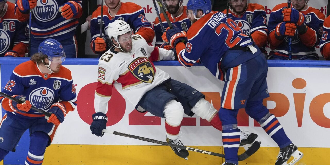 Oilers are playing the hits early in the Stanley Cup Final, matching the Panthers’ physicality