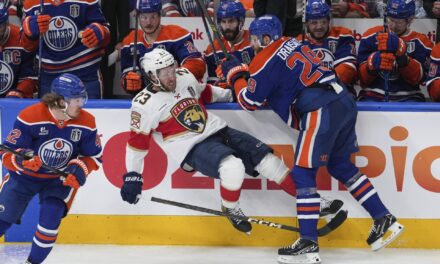 Oilers are playing the hits early in the Stanley Cup Final, matching the Panthers’ physicality