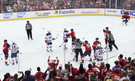Brad Marchand embraces Panthers’ rat-throwing tradition, which goes back 30 years