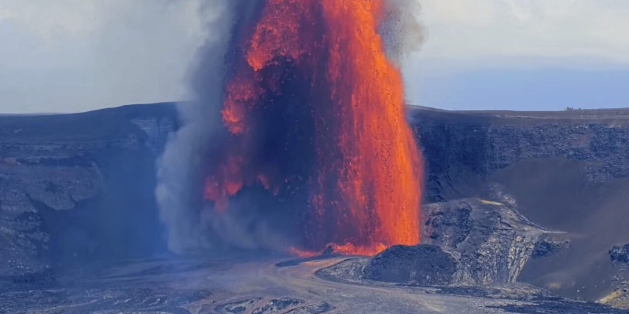 Hawaii’s Kilauea Volcano erupts for the 25th time since December. Lava reaches over 330 feet