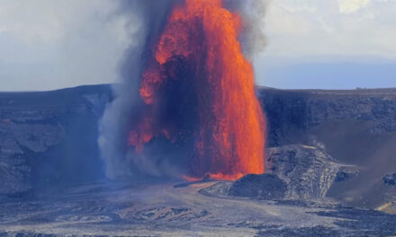 Hawaii’s Kilauea Volcano erupts for the 25th time since December. Lava reaches over 330 feet
