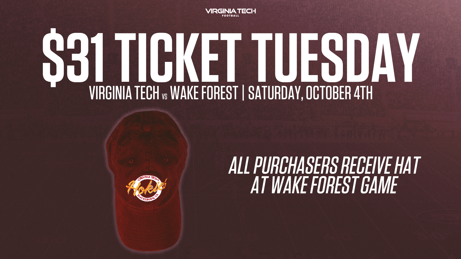 Ticket Tuesday: Virginia Tech vs. Wake Forest